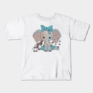 Elefant und Schafe Kids T-Shirt